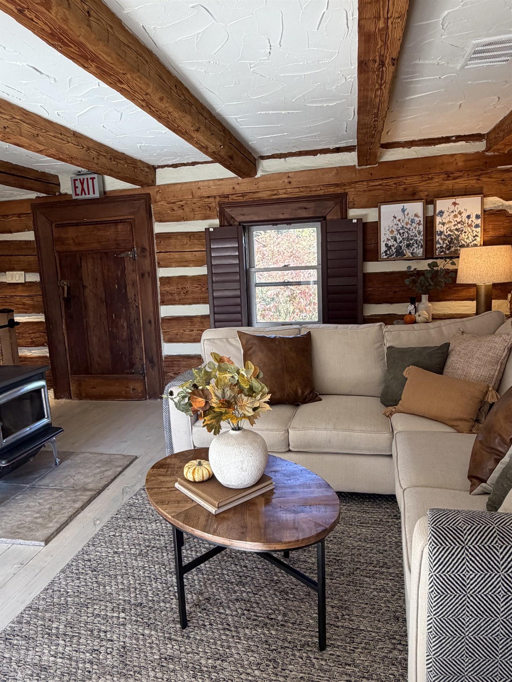 Vintage cabin interior